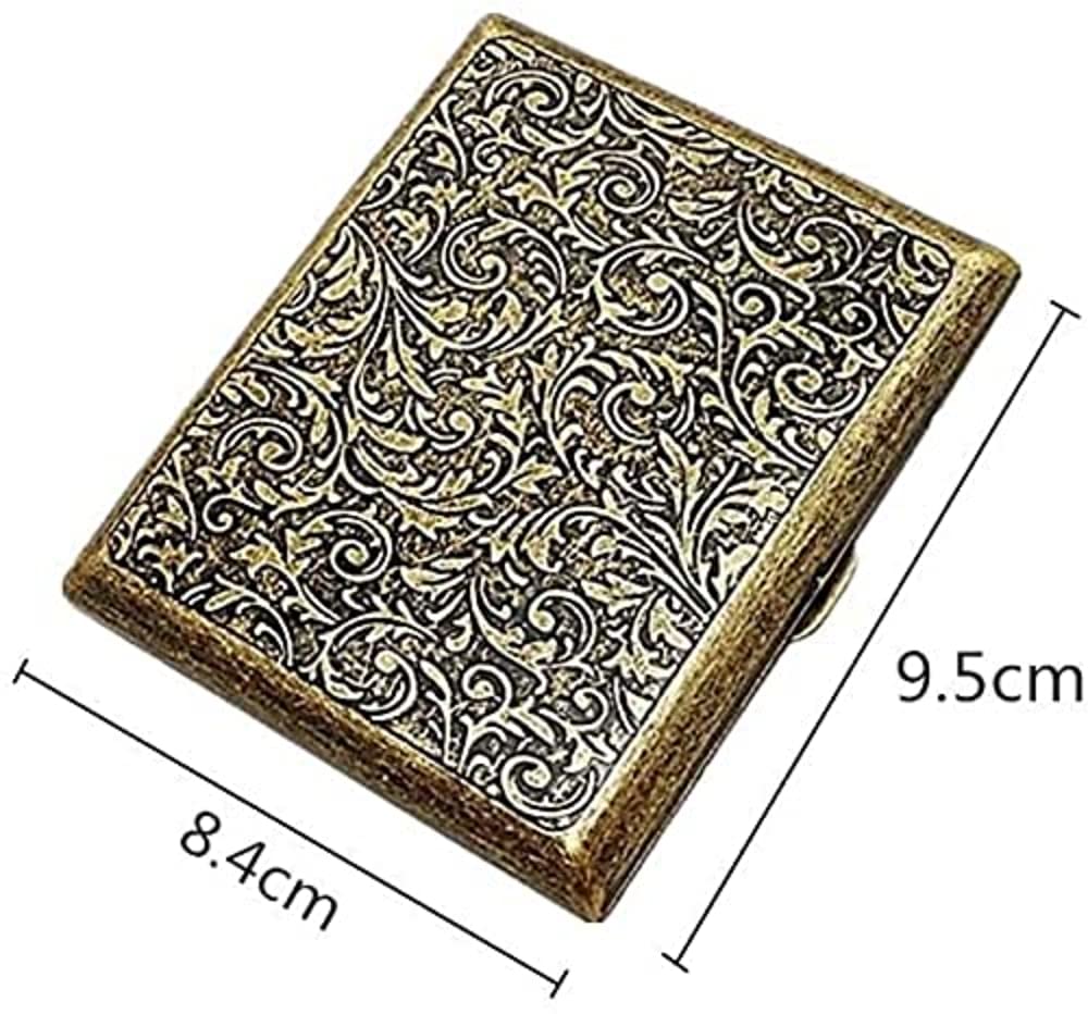 ELEPHANTBOAT 1 Piece Retro Portable Cigarette Case Grass with Gift Box for 20 Cigarettes,Gifts for Men ELEPHANTBOAT 1 Piece Retro Portable Cigarette Case Grass with Gift Box for 20 Cigarettes,Gifts for Men